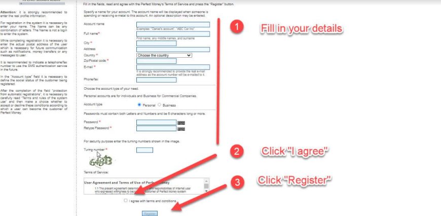 Step#2 :  Fill up theregistration form.